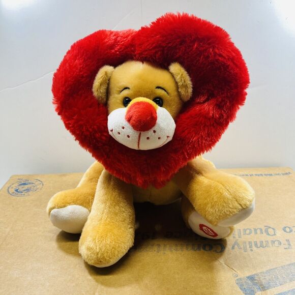 Animated Light sound musical Red Lion heart mane Stuffed Animal Plush Toy - Picture 2 of 9
